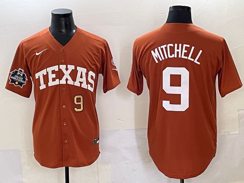 Men 2025 Texas Longhorns #9 Mitchell Brown Joint Name Nike NCAA Jersey style 3